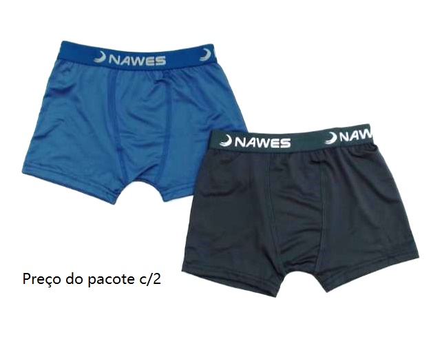 Cueca-boxer Nawes Juvenil Microfibra (c/2)
