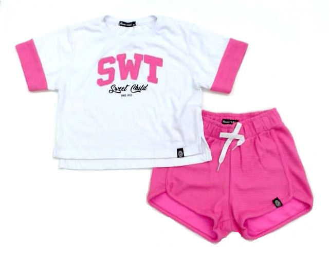 Conjunto Sweetchild Inf Fem M/c Malha Short