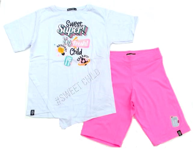 Conjunto Sweetchild Juv Fem M/c Malha Bermuda