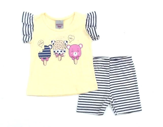 Conjunto Pimentinha Bebe Fem M/c Cotton Short