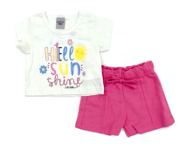 Conjunto Pimentinha P.passos Fem M/c Malha Short