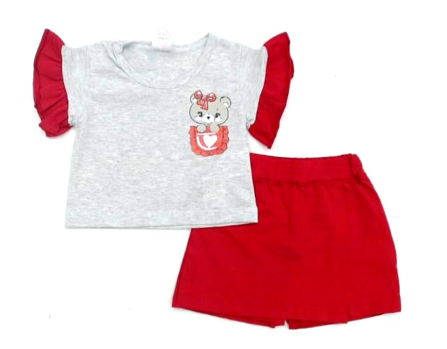 Conjunto Fashionkids P.passos Fem M/c Malha Short-