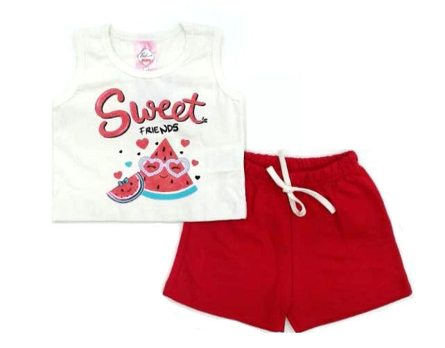 Conjunto Fashionkids P.passos Fem Reg Cotton Short