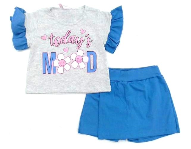 Conjunto Fashionkids Inf Fem M/c Malha Short-saia