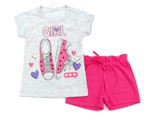 Conjunto Fashionkids Inf Fem M/c Malha Short