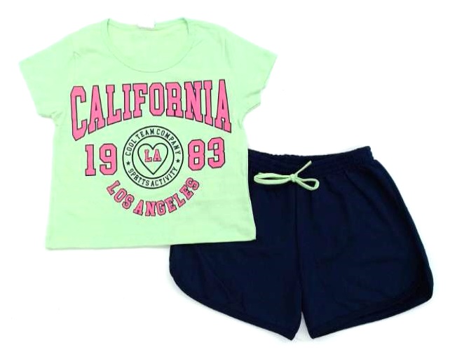 Conjunto Fashionkids Juv Fem M/c Malha Short