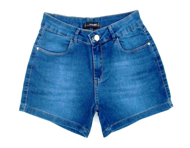 Short Vivlon Ad Fem Jeans Escuro Lycra