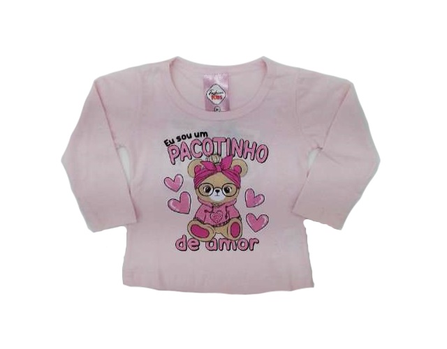 Blusa Fashionk Bebe Manga Longa Malha
