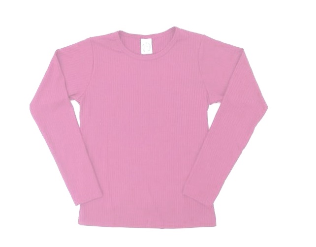 Blusa Pk Juvenil  Manga Longa Malha Canelada