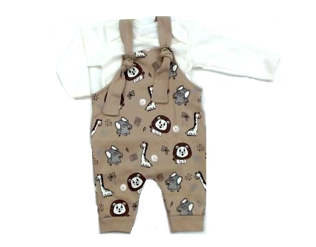 Jardineira Bebebrincalhao Bebe Masc M/l Suedine 2p