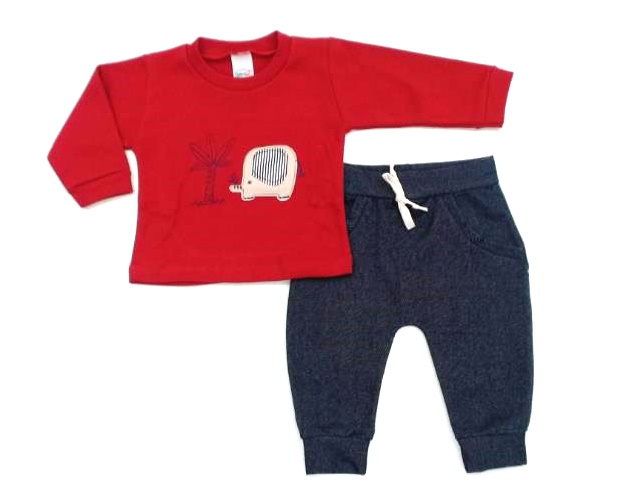 Conjunto Romila Bebe Masc M/l Suedine Saruel