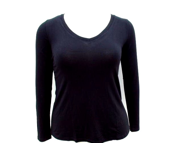 Blusa Treluna Adulto Extra Grande Manga Longa Viscolycra Decote V