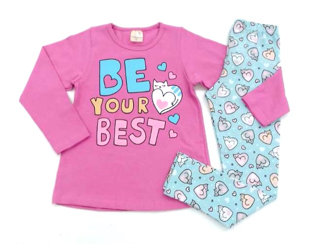 Conjunto Gabizinha Infantil  Manga Longa Cotton Legging