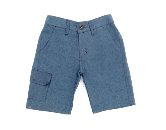 Bermuda Evalyn Infantil Masculino Algodão Bolso Lateral