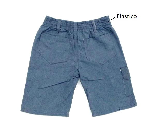 Bermuda Evalyn Infantil Masculino Algodão Bolso Lateral