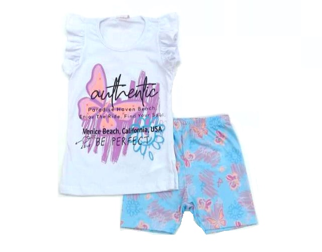 Conjunto Fashionkids Inf Fem Mga Jap Malha Short