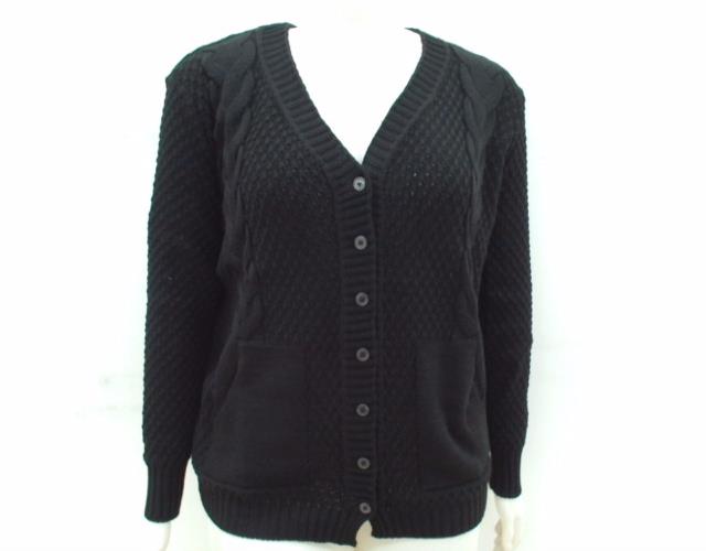 Casaco Oliveira Adulto Extra Grande  Lã/Acrilico Trabalhado