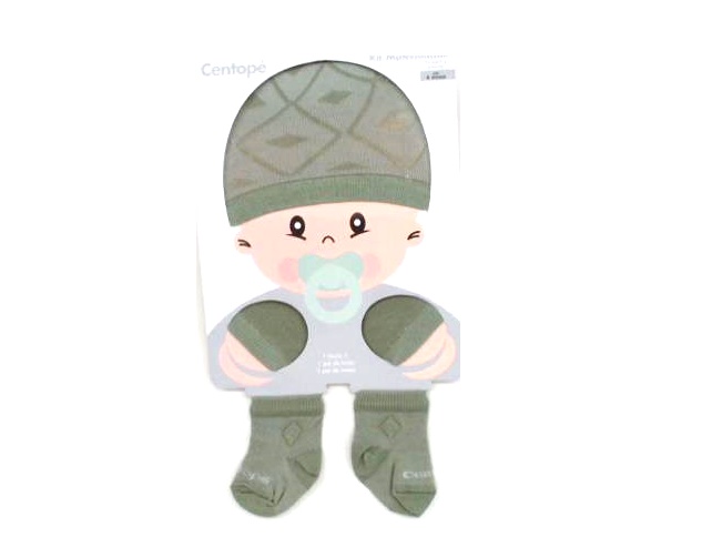 Kit-bebe Centopé Bebe Alg (meia+luva+touca) 3pçs