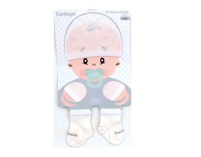 Kit-bebe Centopé Bebe Alg (meia+luva+touca) 3pçs