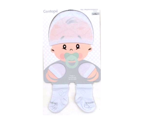 Kit-bebe Centopé Bebe Alg (meia+luva+touca) 3pçs