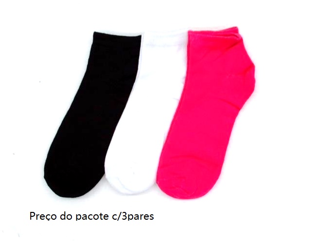 Meia Bestsocks Ad Fem Soquete (c/3)