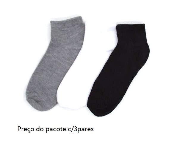Meia Bestsocks Adulto Soquete (c/3)