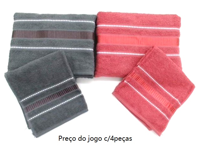 Jogo-banho Mafratex Pérola Retrô Tijolinho 4pçs