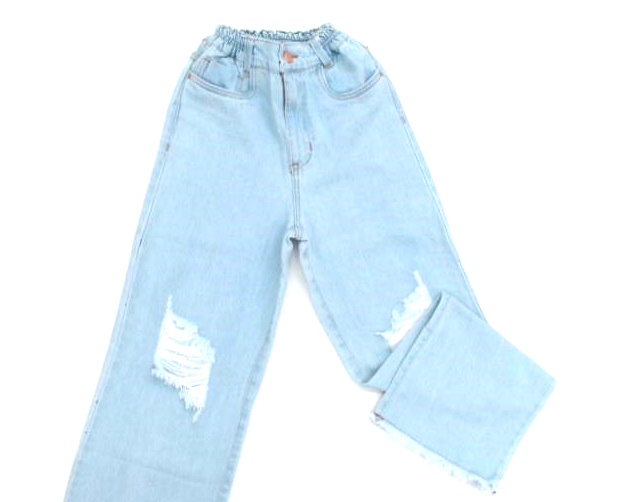 Calça Maliinha Juvenil Jeans Wide Leg
