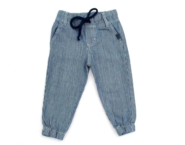 Calça Gilas Primeiros Passos Masculino Sarja Listrada Elástico