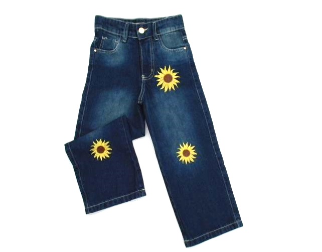 Calça Gilas Infantil  Jeans Wide Leg