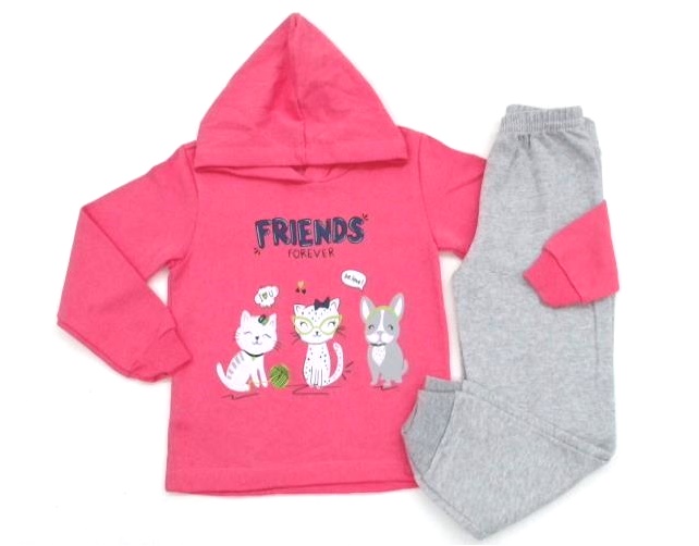 Conjunto Shumakids Inf Fem Mol Capuz Calça