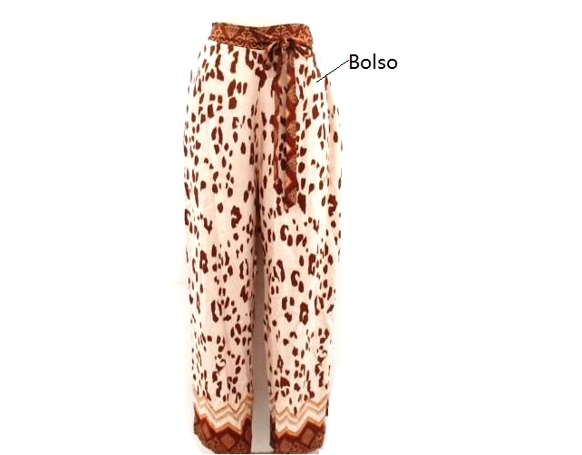 Calça Lulian Ad Fem Viscose Estamp Pantalona