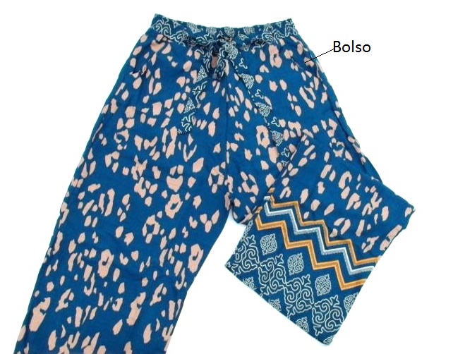 Calça Lulian Adulto Feminina Viscose Estampado Pantalona