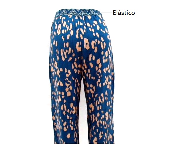 Calça Lulian Adulto Feminina Viscose Estampado Pantalona