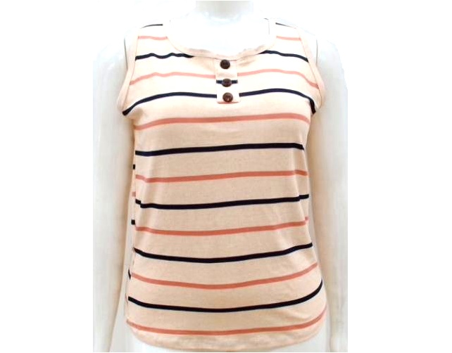 Blusa Armando Adulto Extra Grande  Regata Viscolycra Listrada