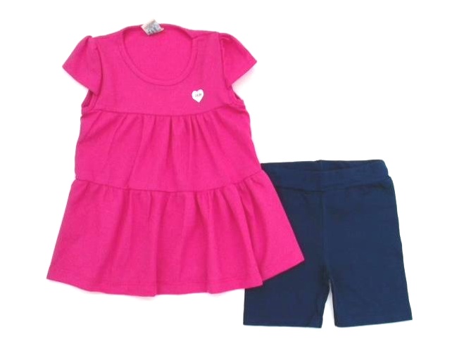 Conjunto Jaki Inf Fem M/c Malha Trabalhada Bermuda