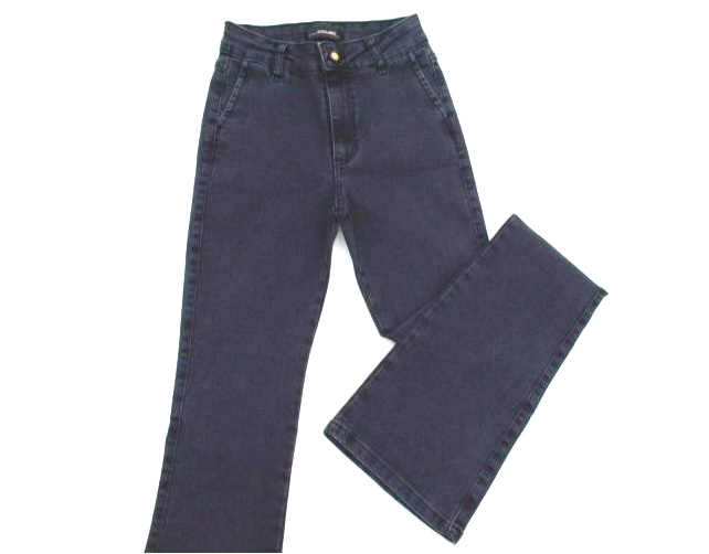 Calça Vivlon Ad Fem Jeans Black Lycra Flare