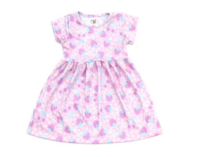 Vestido Taita Primeiros Passos Manga Curta Poliéster Sublimado