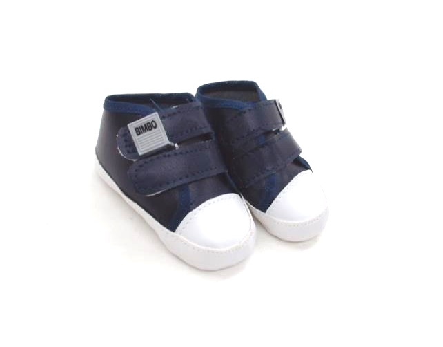 Tênis Bimbo Bebe Masc Courino Velcro Marinho