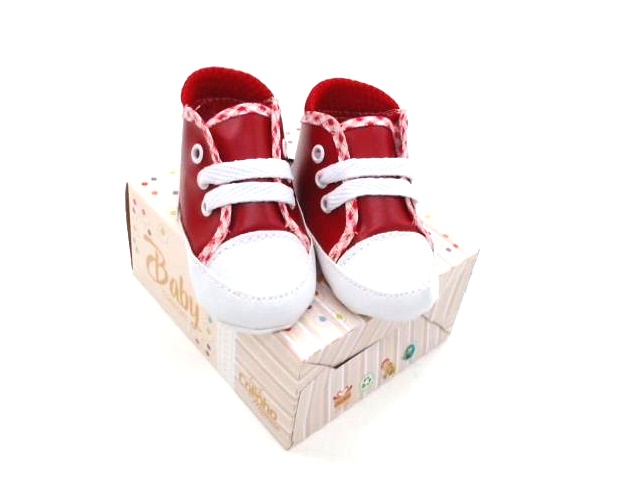Tênis Bimbo Bebe Courino Cadarço Vermelho