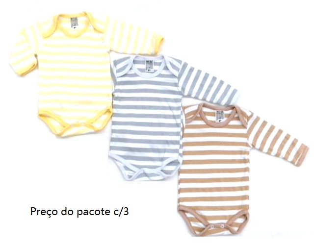 Body Timufy Bebe Neutro M/l Suedine List (c/3)