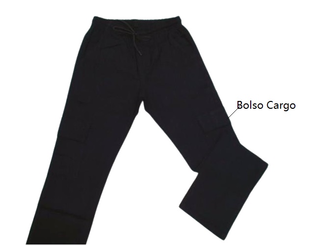 Calça Perbol Juvenil Masculino Sarja Elástico Bolso Cargo