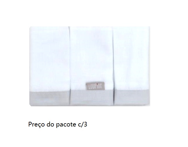 Toalha-boca Loupiot Bebe Alg 32x32cm(c/3)