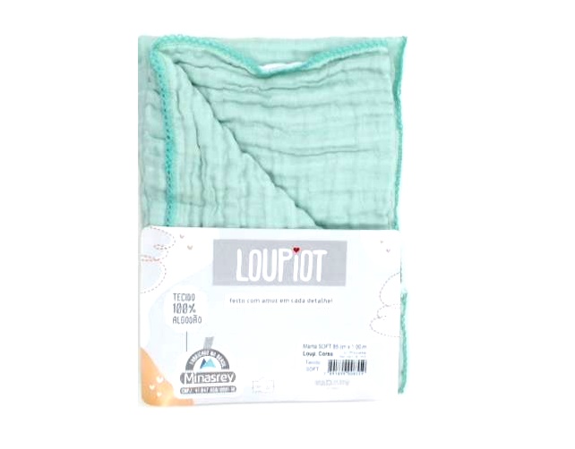Manta Loupiot Bebe Alg Forro Fralda 1,00mx85cm