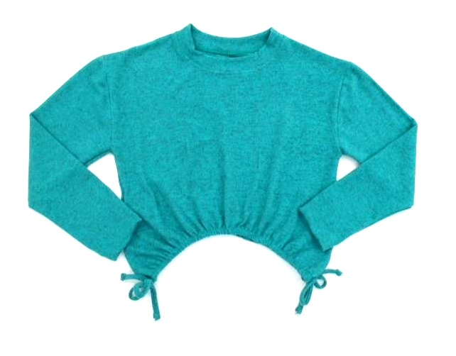 Blusa Meimar Juvenil  Manga Longa Lãzinha Cropped