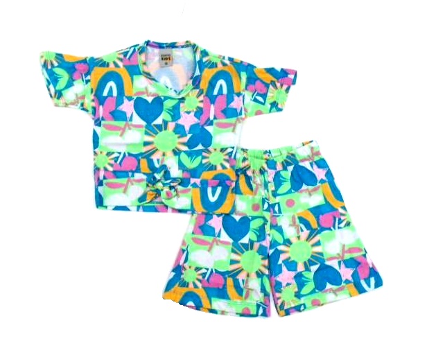 Conjunto Semprekids Primeiros Passos  Manga Curta Malha Pantaco