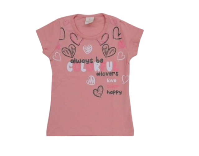 Blusa Viston Infantil  Manga Curta Cotton
