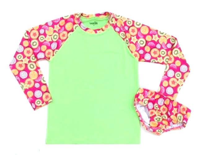 Conjunto Viston Inf Fem M/l Poliéster Proteção Uv