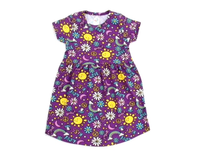 Vestido Shumakids Infantil Manga Curta Cotton Estampado