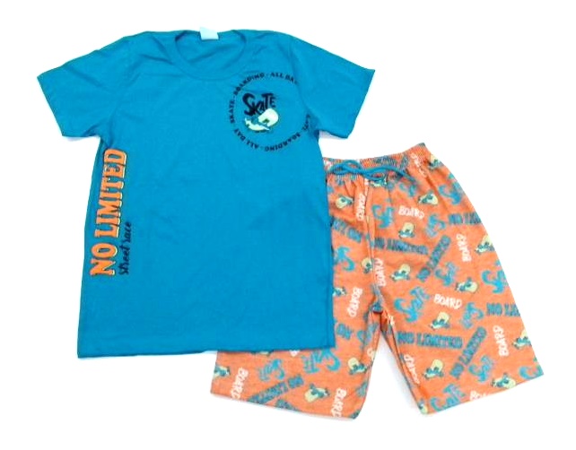 Conjunto Wilbertex Juvenil  Manga Curta Malha